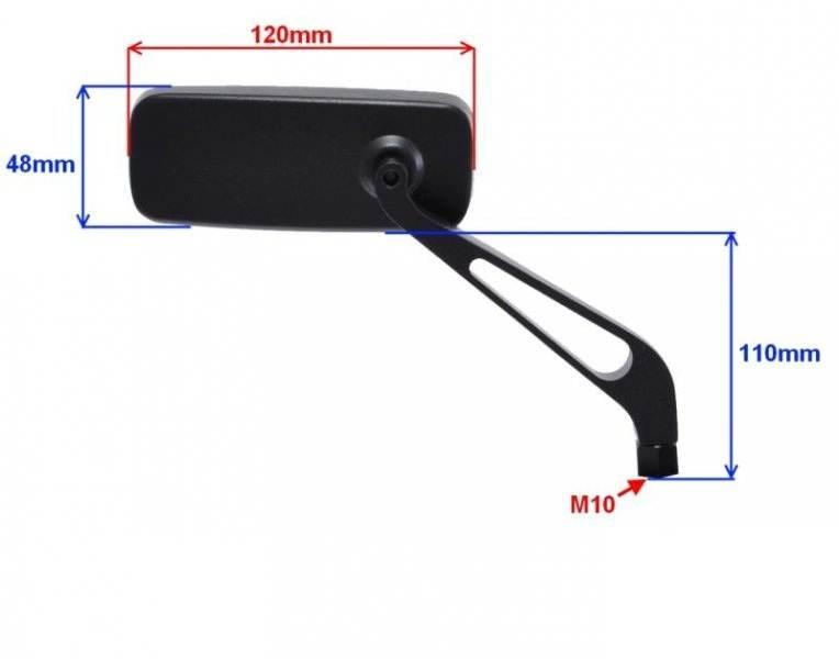 Lusterko custom czarne prostokąt | LU00914 - zdjęcie 2