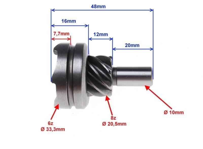 Koło rozrusznika 8 zębów 4t | ZD0263 - zdjęcie 2