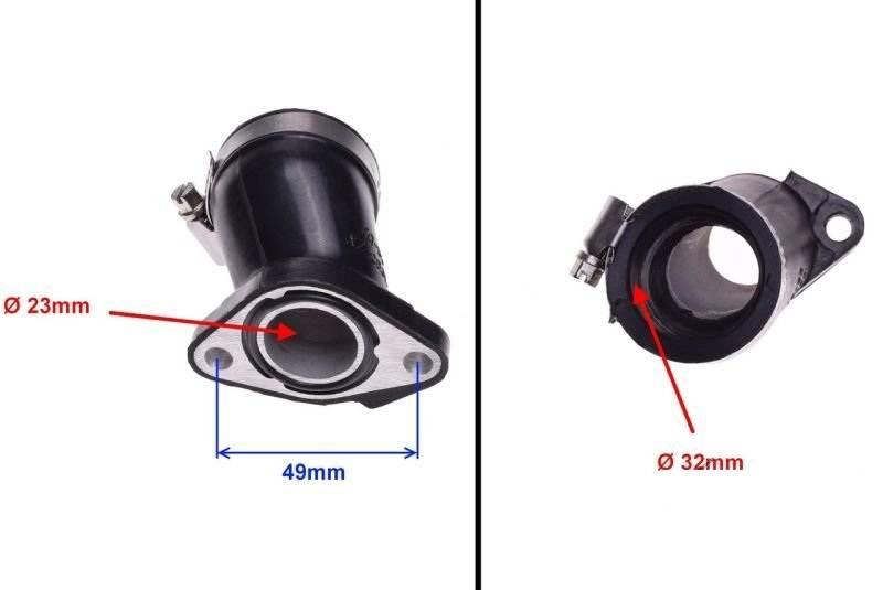 Króciec gaźnika lewy kingway czoper 250 | KCH3052 - zdjęcie 2