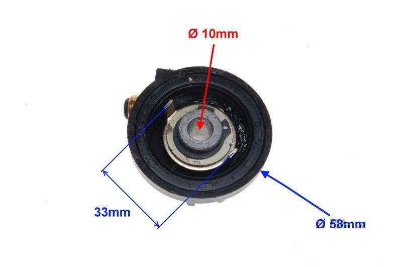Napęd licznika PRAWA STRONA KOŁA CZARNY OŚ 10 mm ślimak czujnik keeway hurricane - zdjęcie 3