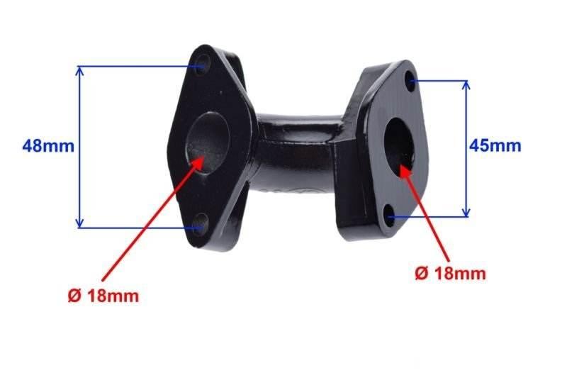 Króciec gaźnika krótki 4t 110ccm czarny | ZC3055B - zdjęcie 2