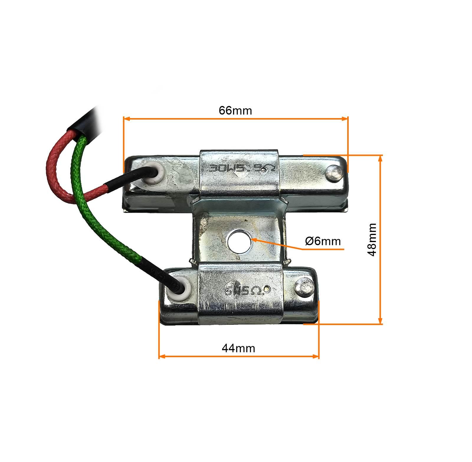 Opornik świateł rezystor 5w/30w 5ω/5,9ω 4t junak romet zipp keeway - zdjęcie 3