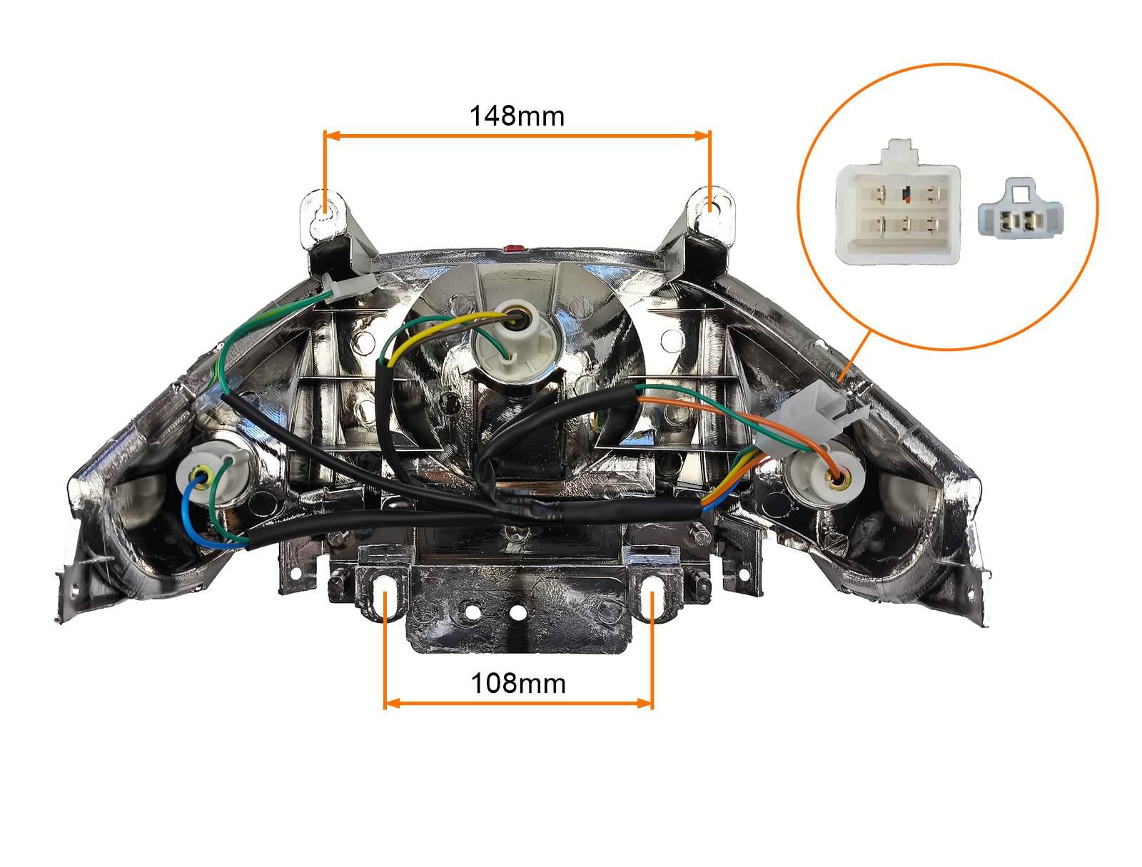 Lampa tył kompletna wilga vapor białe kierunkowskazy homologacja - zdjęcie 3