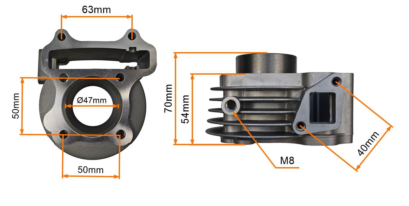 Cylinder kpl głowica uzbrojona 4t 80cc bez odpowietrzenia duży zestaw czujnik temperatury - zdjęcie 10