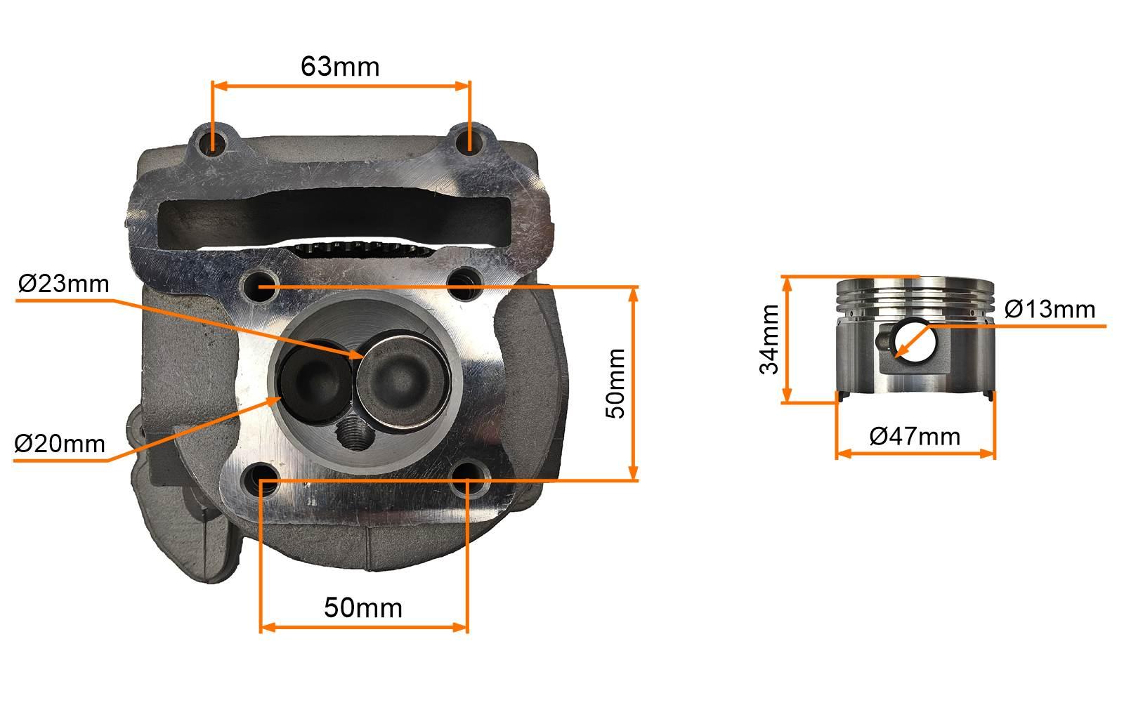 Cylinder kpl głowica uzbrojona 4t 80cc bez odpowietrzenia duży zestaw czujnik temperatury - zdjęcie 11