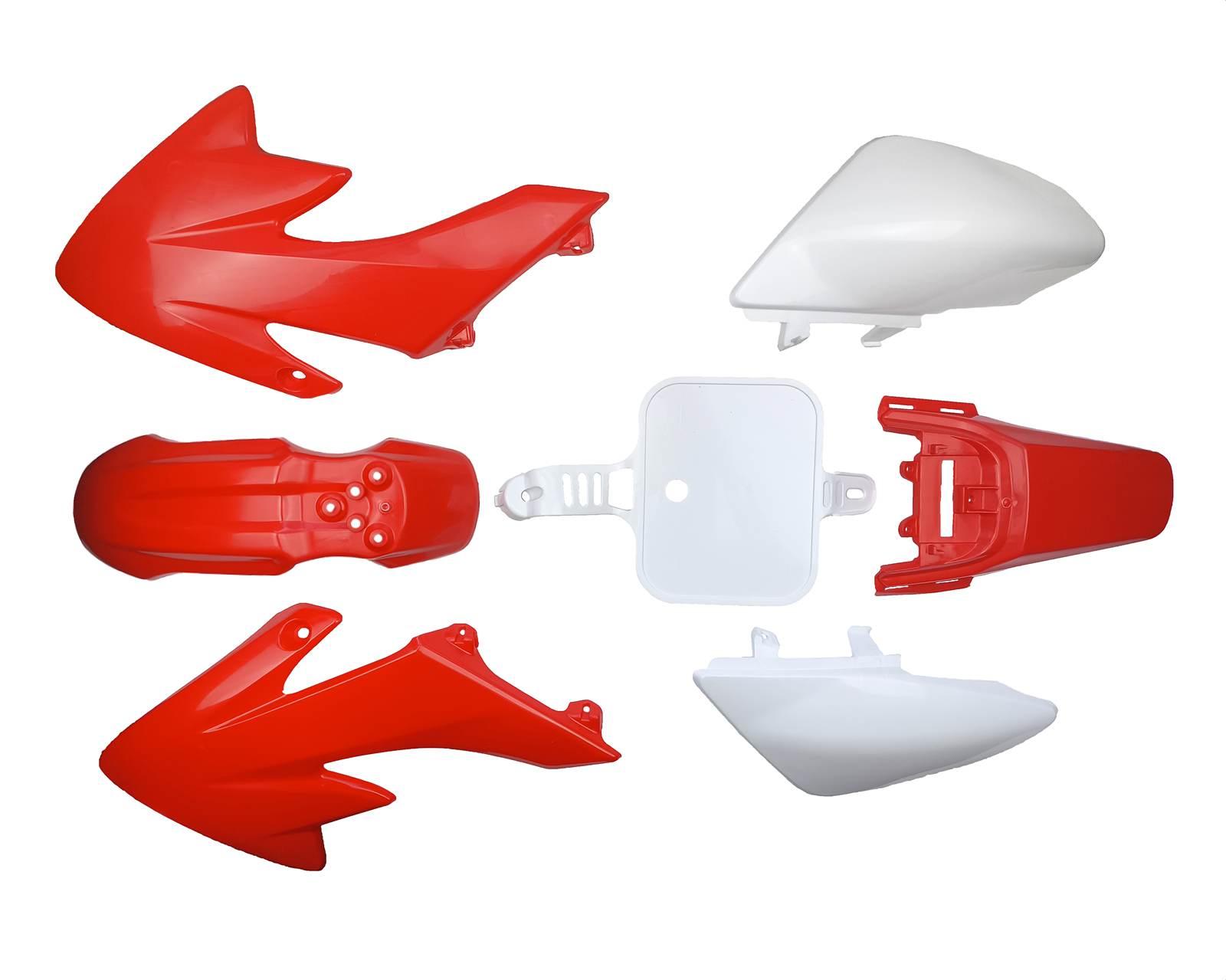 Plastiki owiewki komplet pocket bike mini cross mrf pitbike czerwone