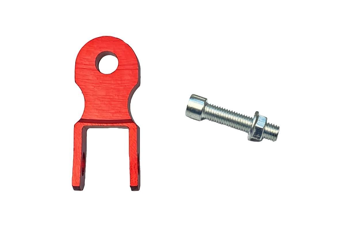 Przedłużka amortyzatora tył czerwona fi 10mm ze śrubą - zdjęcie 3