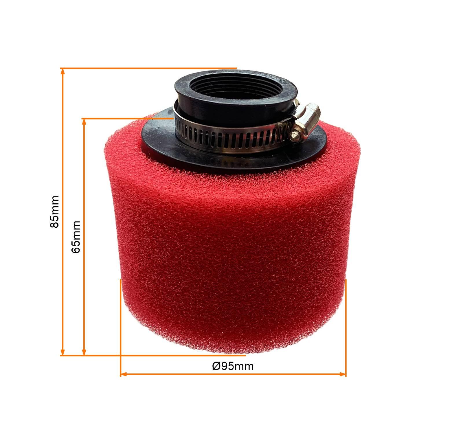 Filtr powietrza gąbkowy 38mm czerwony | 50F3502-38 - zdjęcie 2