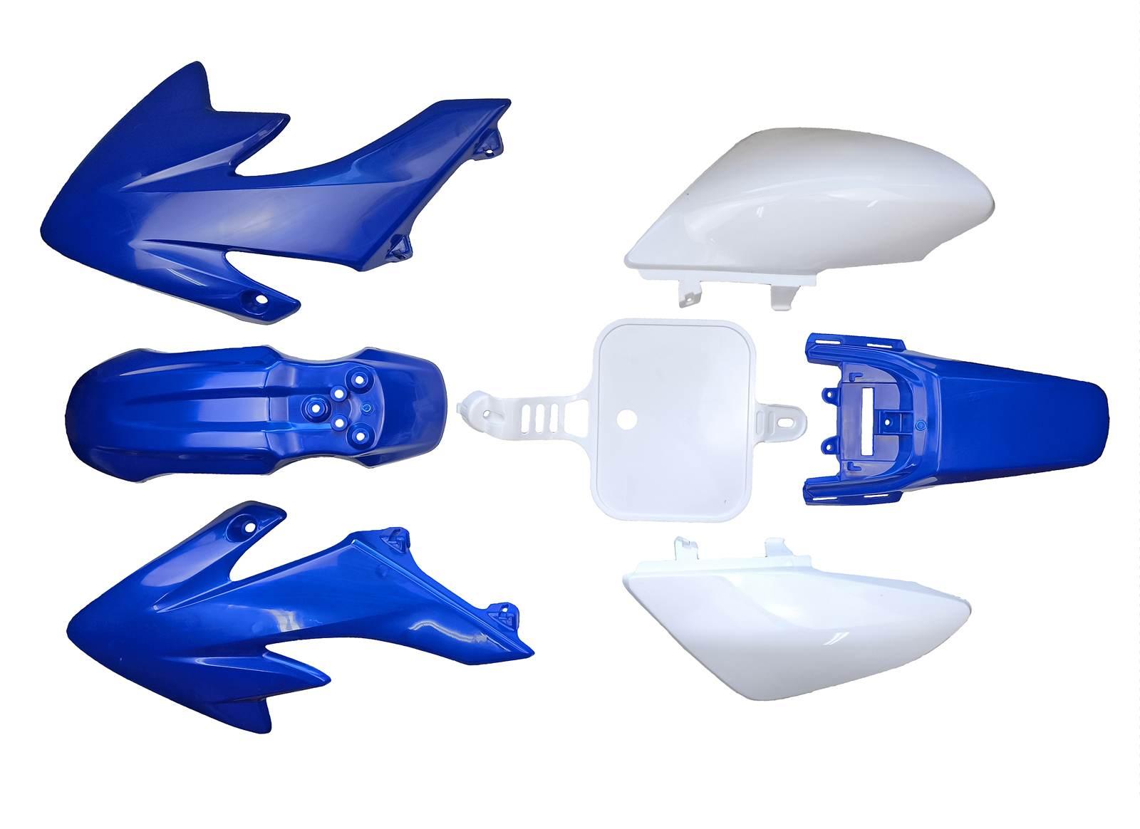 Plastiki owiewki komplet pocket bike mini cross mrf pitbike niebieskie