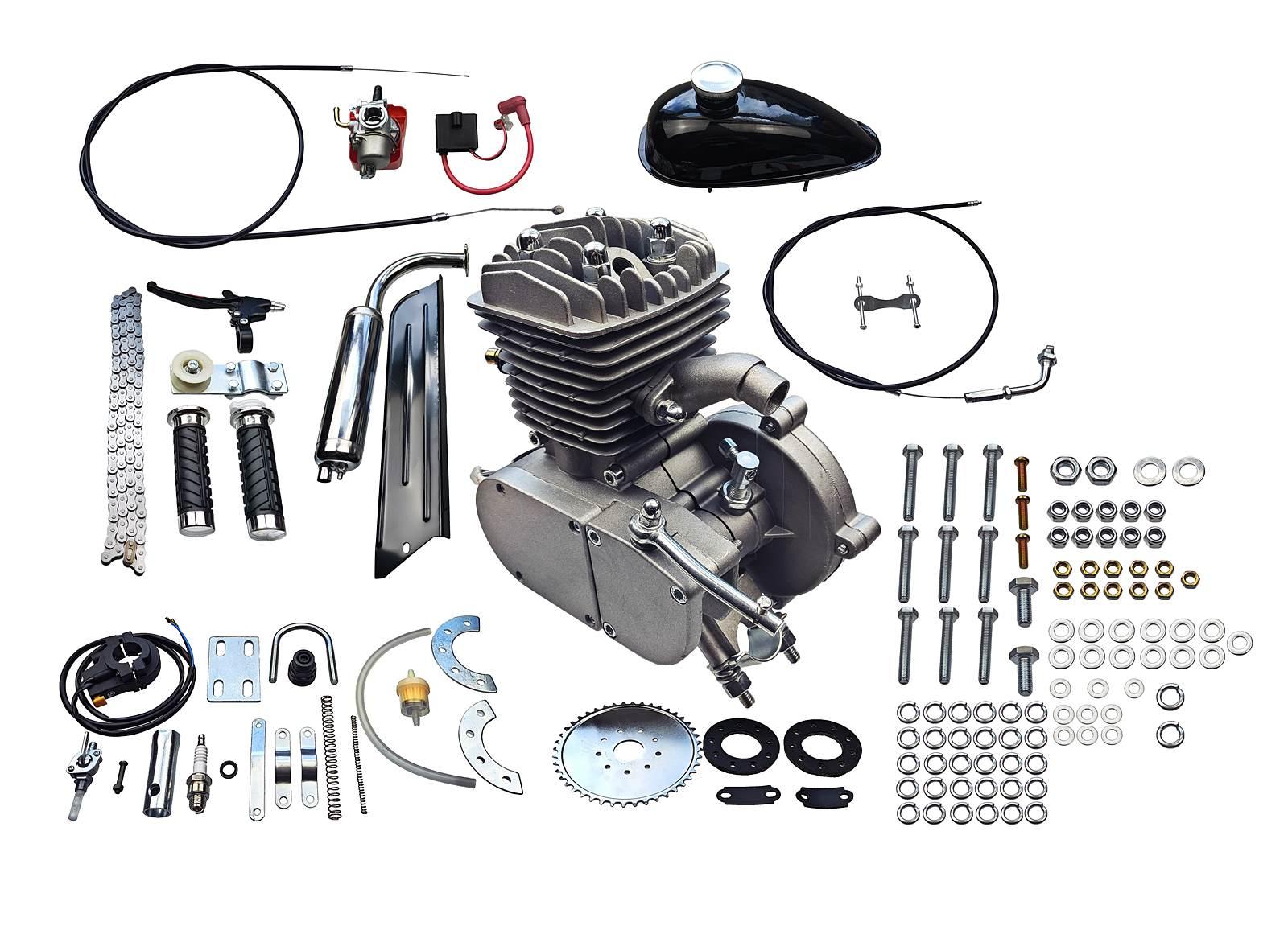 Silnik kompletny 2t rowerowy 80cc zestaw