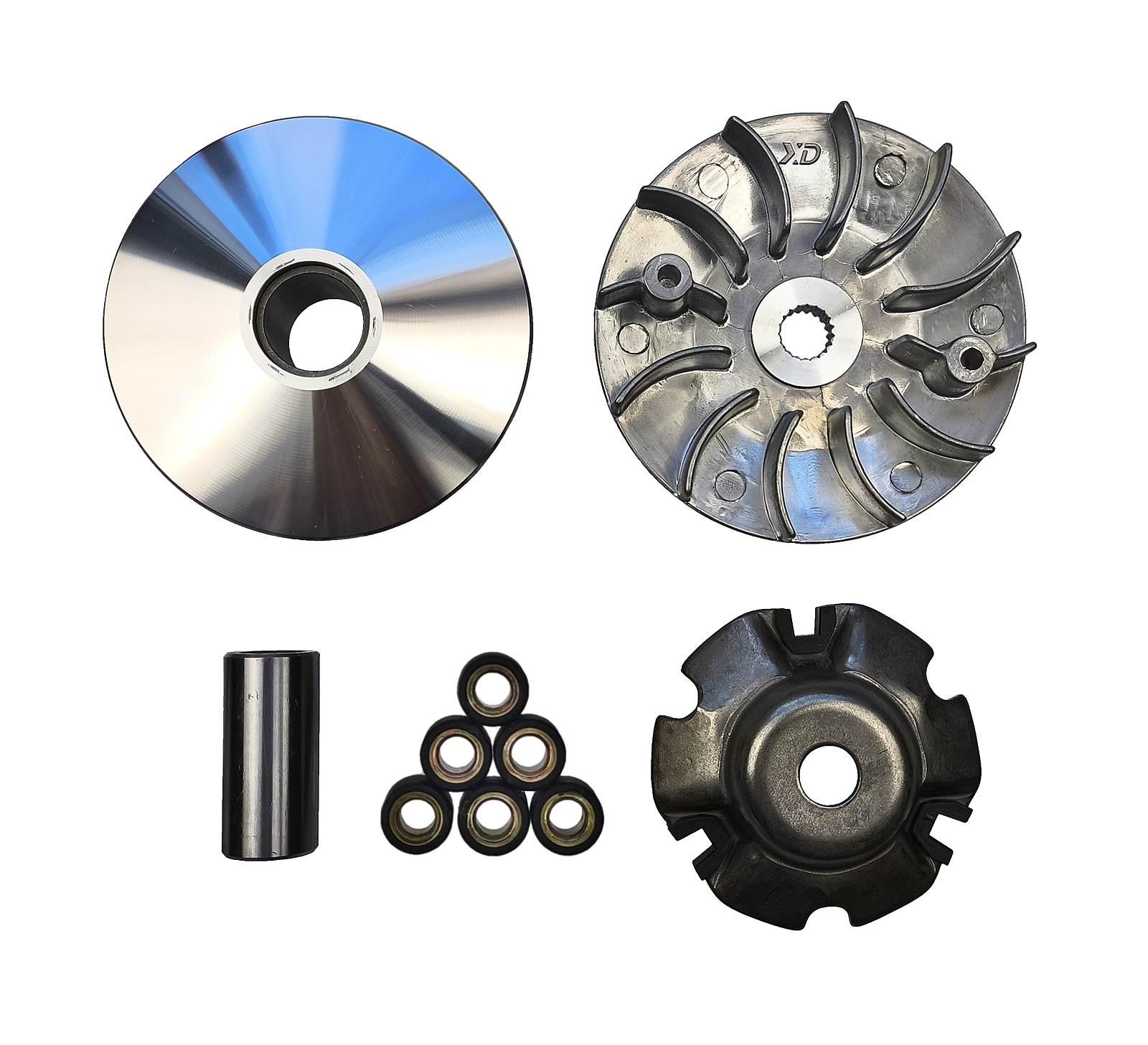 Wariator sprzęgło przód komplet gy6 4t 125 150cc 18x14 z tarczą zewnętrzną rolki 11g