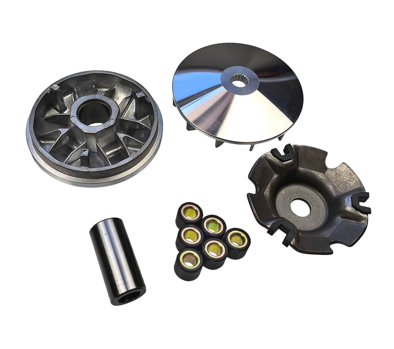 Wariator sprzęgło przód komplet gy6 4t 125 150cc 18x14 z tarczą zewnętrzną rolki 11g - zdjęcie 2