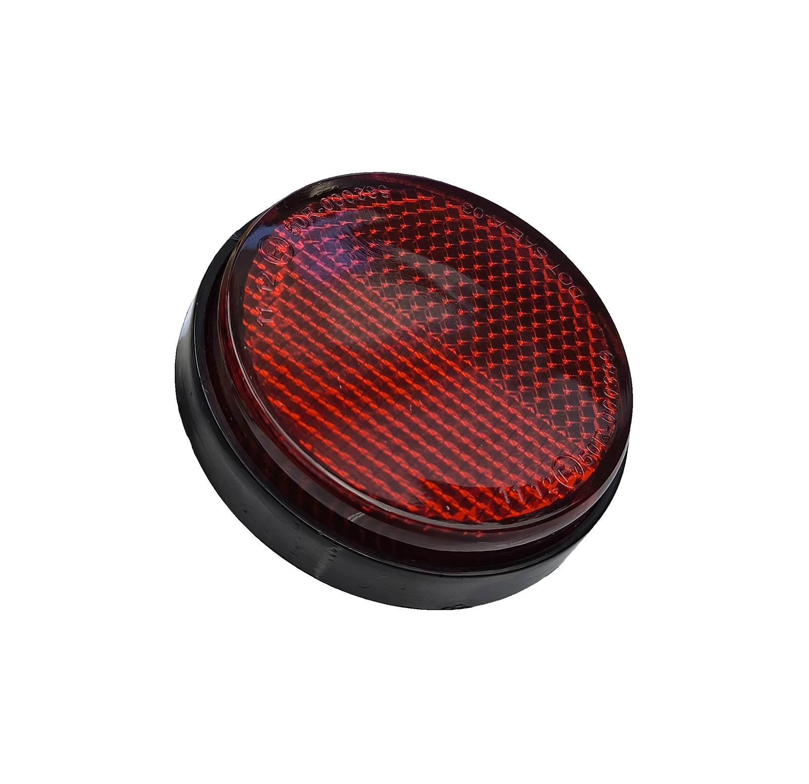 Odblask okrągły czerwony m6 śr.6cm homologacja