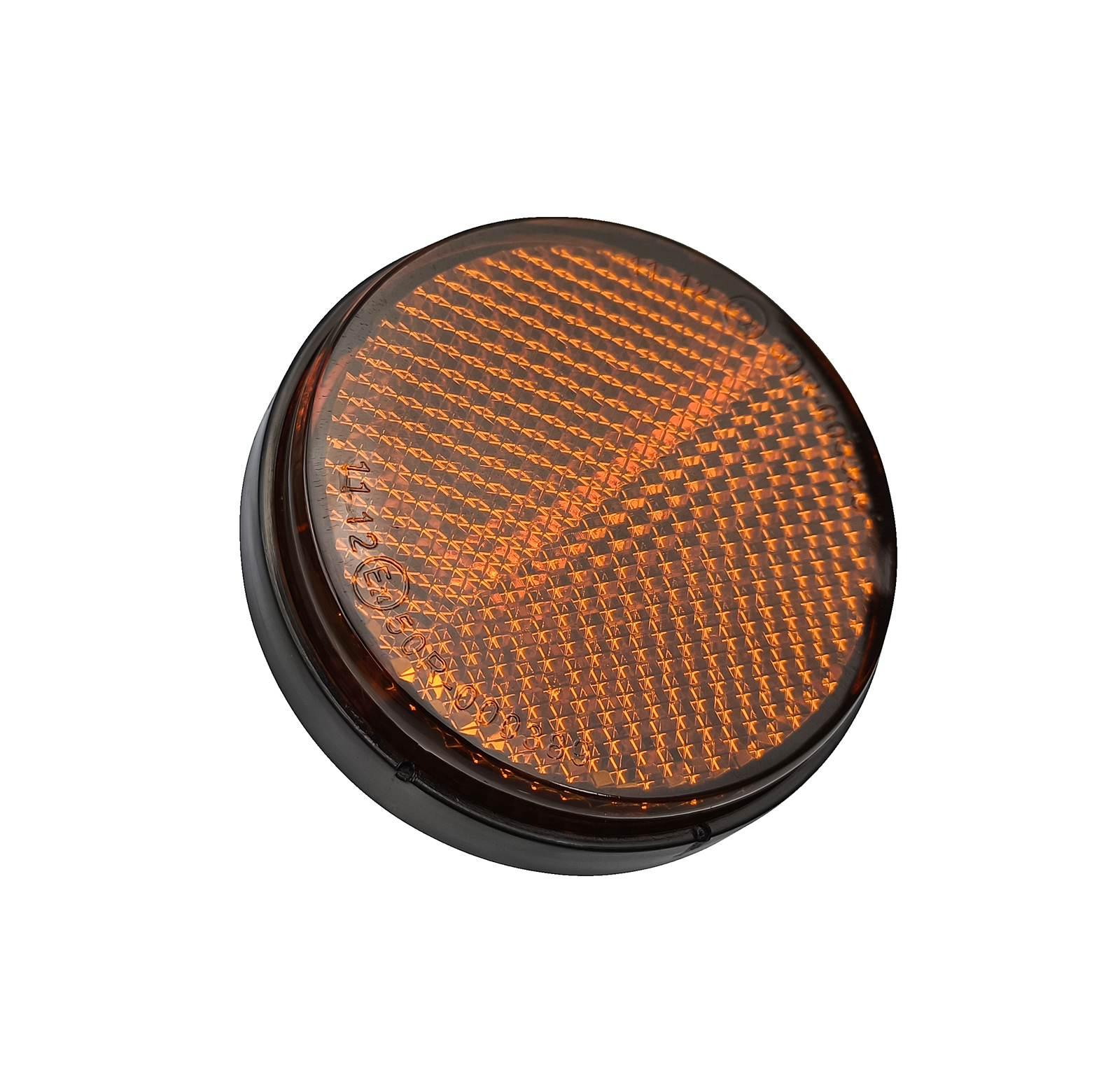 Odblask okrągły pomarańczowy m6 śr.6cm homologacja