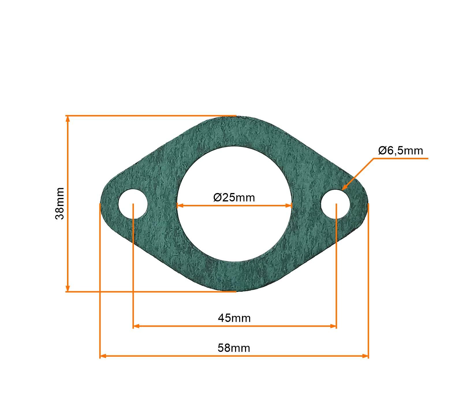 Uszczelka kolektora króćca 154fmi papierowa - zdjęcie 2