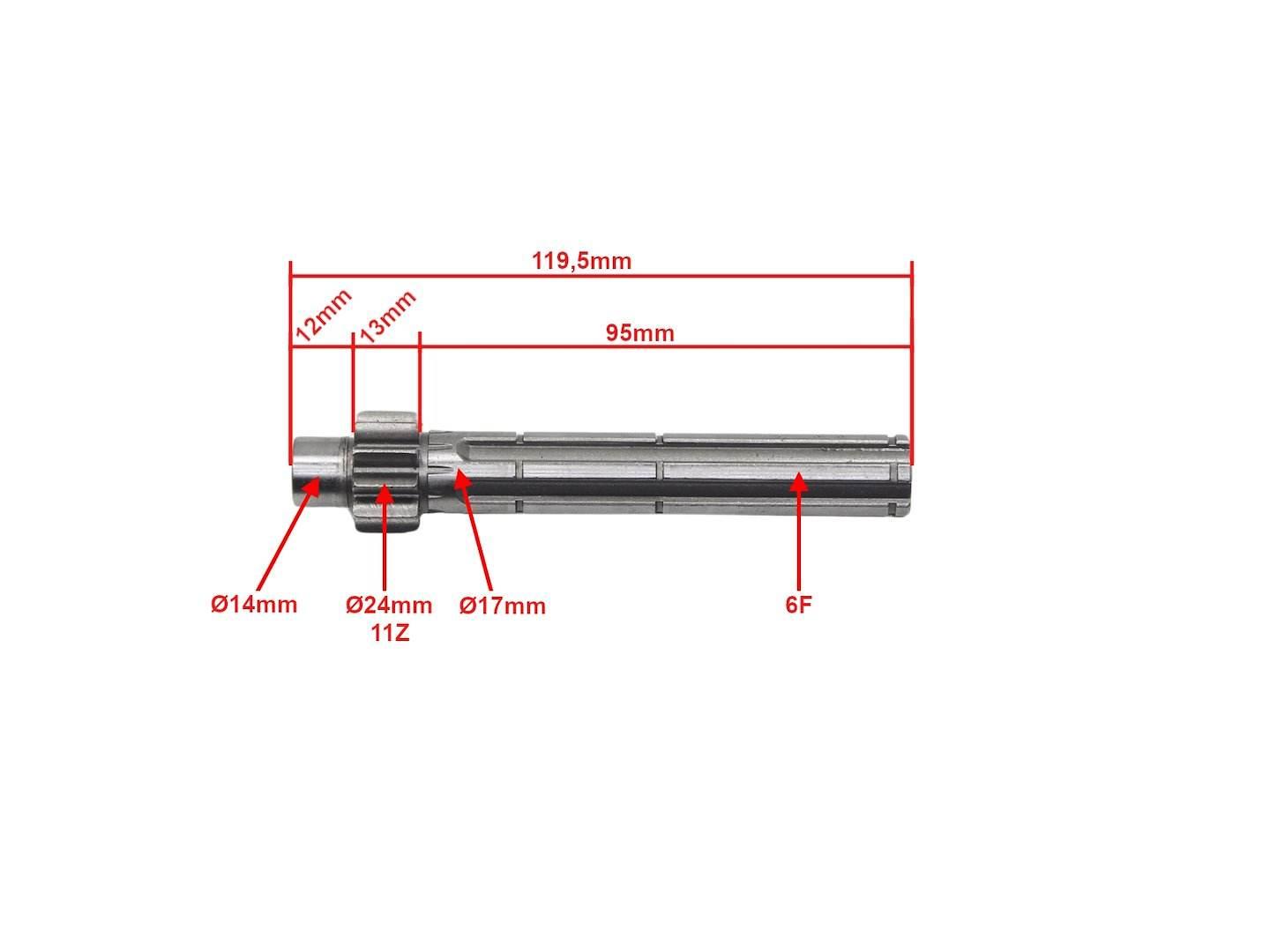 Wałek Sprzęgłowy Cross Street 125 4 Biegi Tz - zdjęcie 2