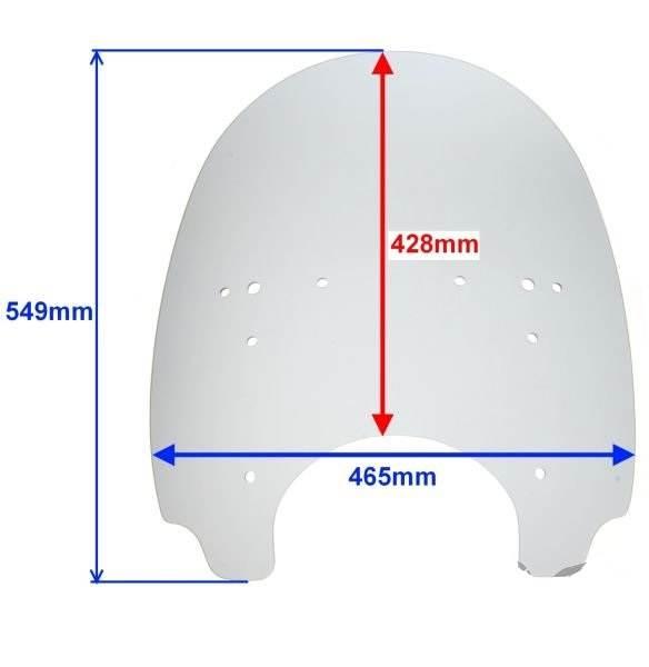 Szyba owiewki duża ciemna | AB79116 - zdjęcie 2