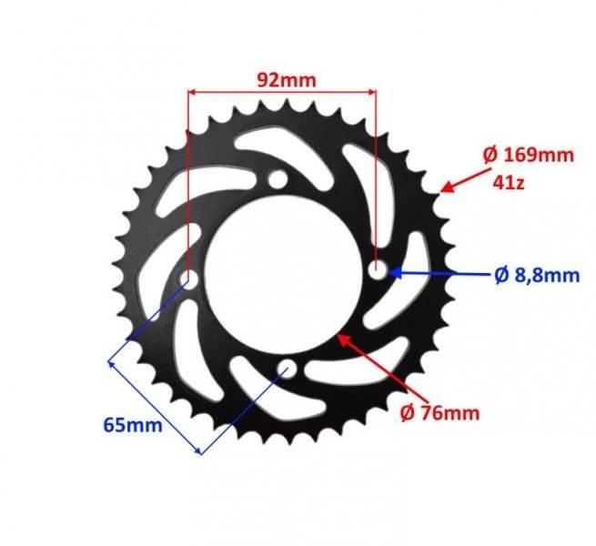 Zębatka tylna 41t na łańcuch 428 pit bike mrf honda crf50 - zdjęcie 2