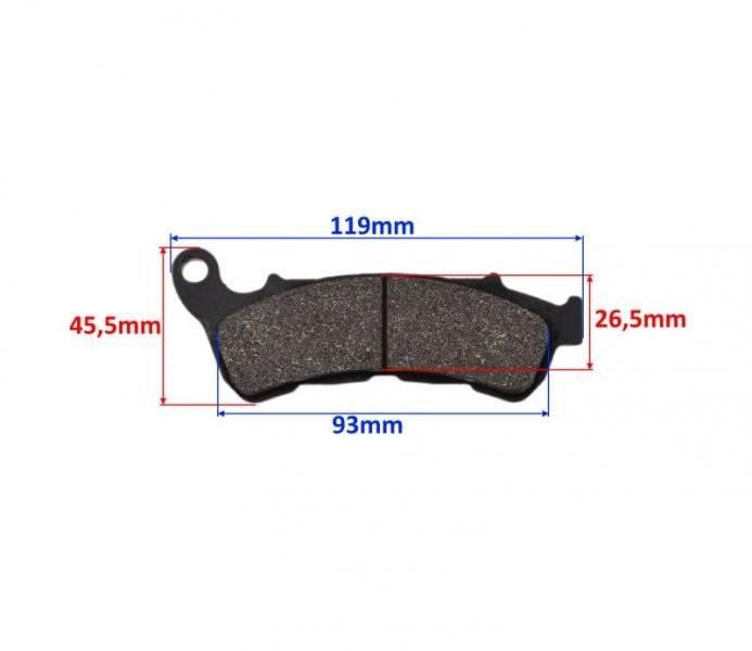 Klocki hamulca przód honda sh125 2009-2012 - zdjęcie 2