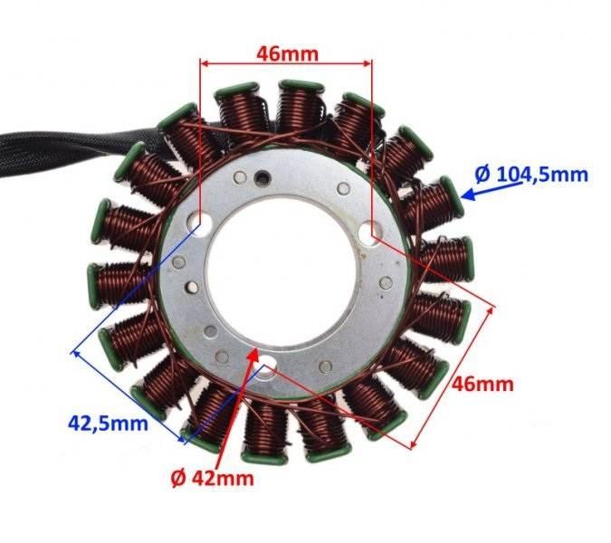 Stator iskrownik 18 cewek yamaha tmax 500 08-11 - zdjęcie 2