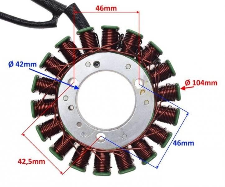 Stator iskrownik 18 cewek yamaha tmax 500 01-03 - zdjęcie 2