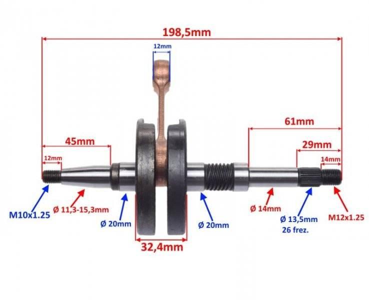 Wał korbowy honda zx 50 af34/35 | AY2210 - zdjęcie 2