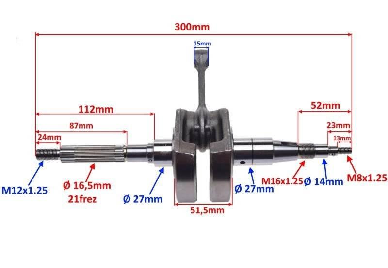 Wał korbowy piaggio liberty 150 | PLI0001 - zdjęcie 2