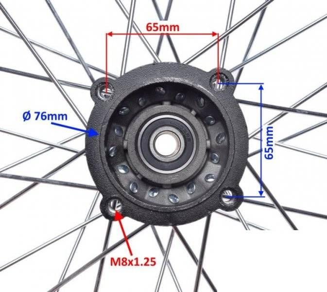 Koło tył 1.85-12 pit bike honda crf50 czerwone - zdjęcie 2