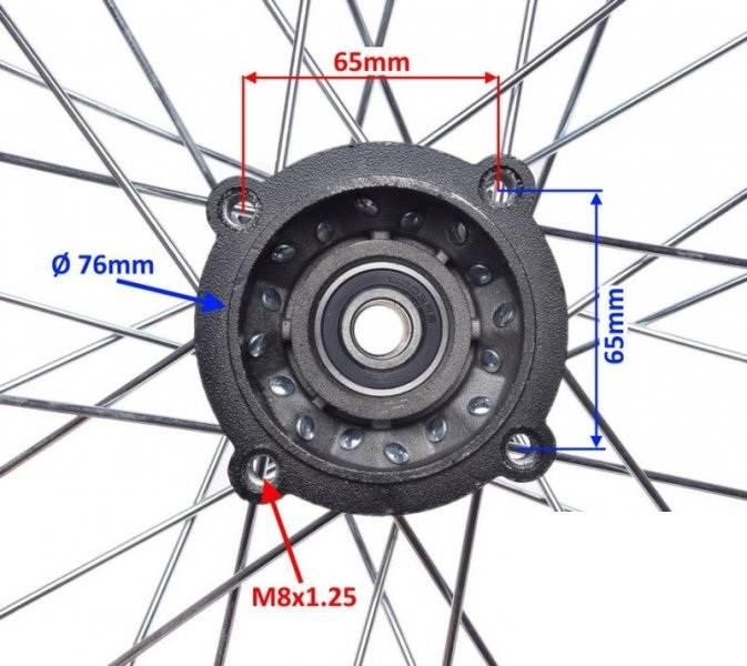 Koło tył 1.85-14 pit bike honda crf50 czarne - zdjęcie 2