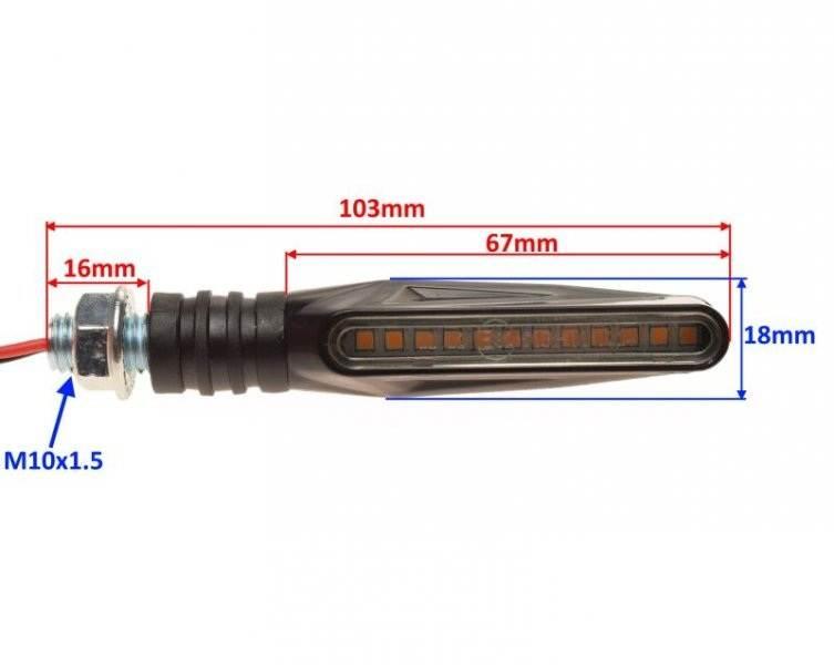 Kierunkowskaz czarny dynamiczny led | AM1465 - zdjęcie 2