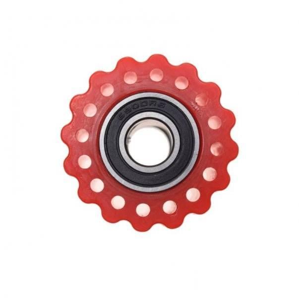 Rolka prowadząca łańcucha napędowego 38mm czerwona - zdjęcie 2
