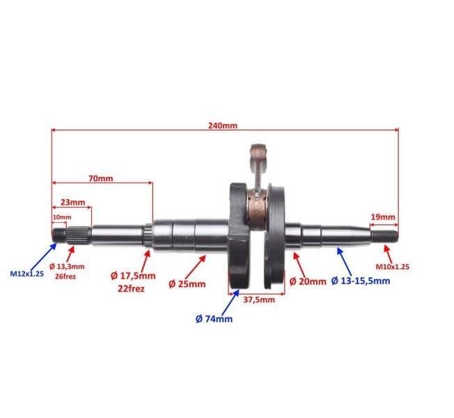 Wał korbowy do suzuki katana lc aprilia sr 50 - zdjęcie 2
