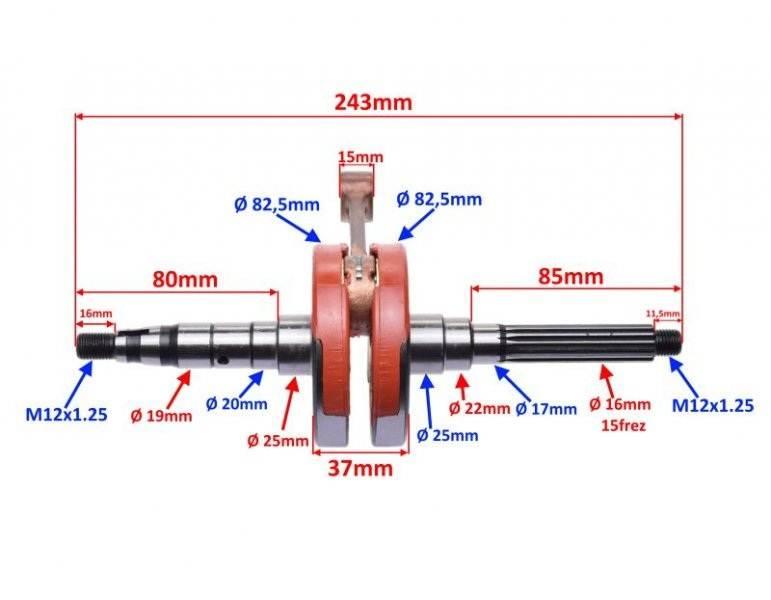 Wał korbowy do mbk booster 100 | AY2349 - zdjęcie 2