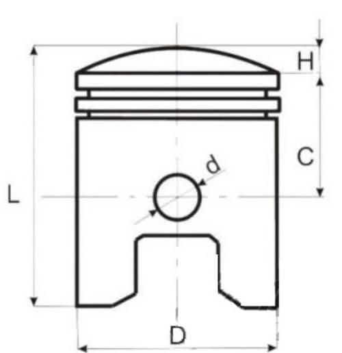 37,80/10/16,5 tłok do honda 4t dio vision 50 - zdjęcie 2
