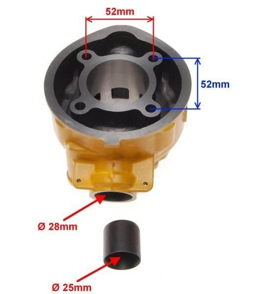 Cylinder do aprilia am6 am345-70 minarelli 70 wm - zdjęcie 2