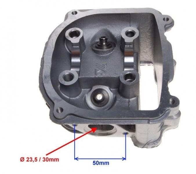 Głowica cylindra 150 cc 57,40 mm 4t z zaworami - zdjęcie 3