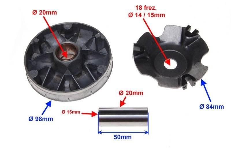 Wariator do piaggio 50 80 ccm | AY51576 - zdjęcie 2