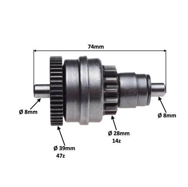 Sprzęgło bendix rozrusznika 2t do piaggio 125 - zdjęcie 2