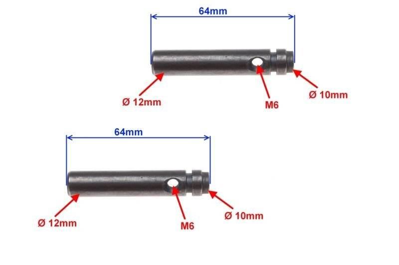 Oś dźwigienki zaworowej kpl 2 szt do suzuki gn125 - zdjęcie 2