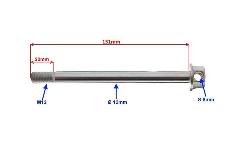 Oś koła m12x151 tył simson | SH52129 - zdjęcie 2