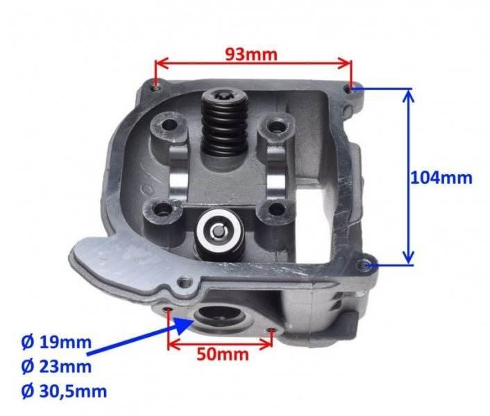 Głowica cylindra 50 cc 4t silnik jj1p39qm kpl - zdjęcie 2