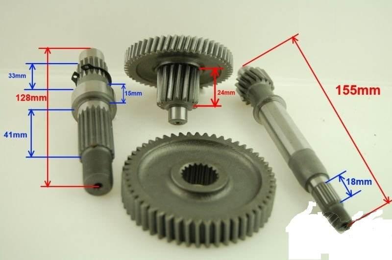 Przekładnia tył kpl 4t wałek 16 z | ZD00851 - zdjęcie 2