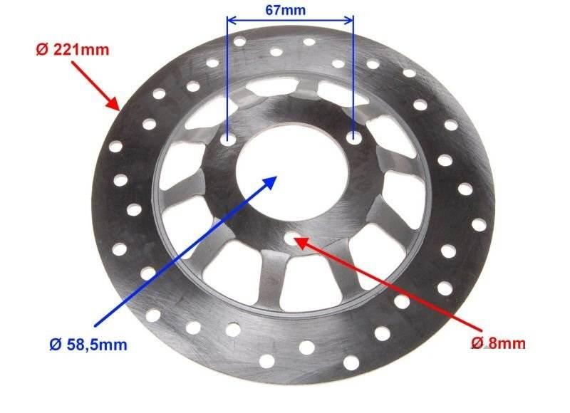 Tarcza hamulca przód qt-4 | ZLO4141 - zdjęcie 2