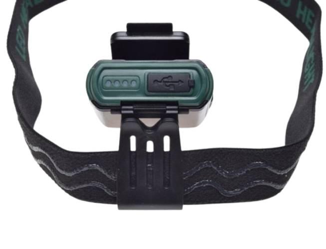 Latarka czołowa na daszek czapki | AA25493 - zdjęcie 4