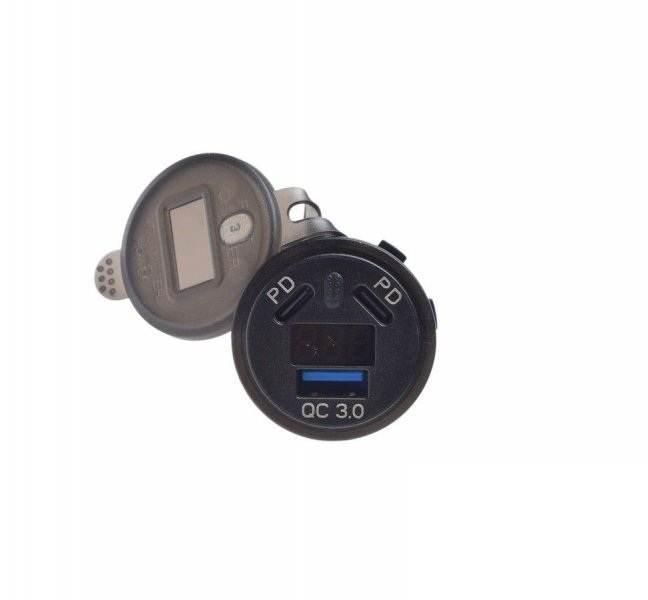 Ładowarka usb z wyświetlaczem | AA99908 - zdjęcie 2