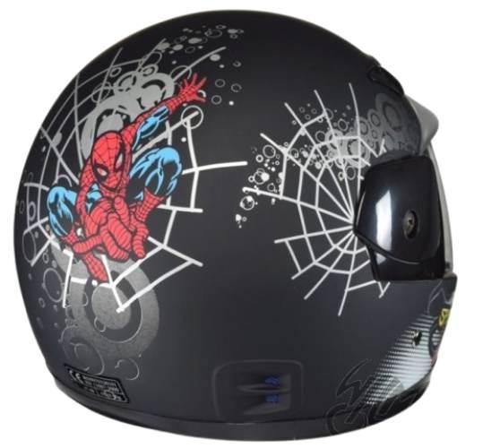 Kask mini rozmiar głowy 47-48 cm czarny spiderman - zdjęcie 2