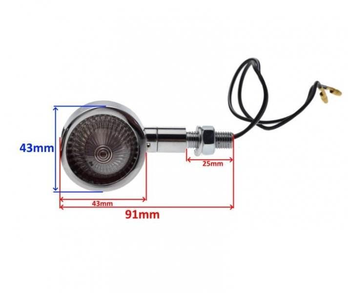 Lampa do harley wspornik wysunięty biały klosz - zdjęcie 2