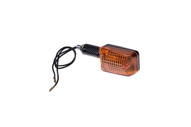 Kierunkowskaz mini carbon pomarańczowy długi