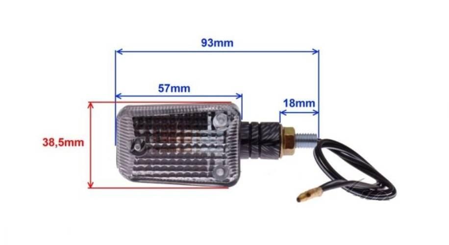 Kierunkowskaz mini carbon jasny krótki | AL12856 - zdjęcie 2