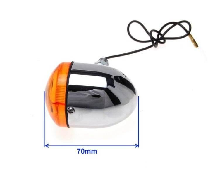 Kierunkowskaz chrom bullet wspornik krótki 10mm - zdjęcie 3